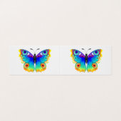 Rainbow Butterfly Peacock Eye Visitenkarten (Außenseite Aufgefaltet)