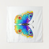 Rainbow Butterfly Peacock Eye Wandteppich (Vorderseite (Horizontal))