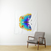 Rainbow Butterfly Peacock Eye Wandteppich (Beispiel (Horizontal))