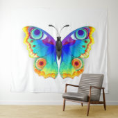 Rainbow Butterfly Peacock Eye Wandteppich (Beispiel (Horizontal))