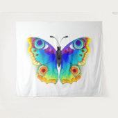 Rainbow Butterfly Peacock Eye Wandteppich (Vorderseite (Horizontal))