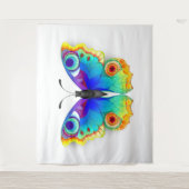 Rainbow Butterfly Peacock Eye Wandteppich (Vorderseite)
