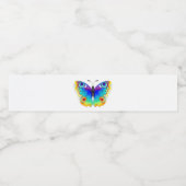 Rainbow Butterfly Peacock Eye Wasserflaschenetikett (Einzelnes Label)