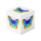 Rainbow Butterfly Peacock Eye Würfel (Vorderseite Schrägansicht)