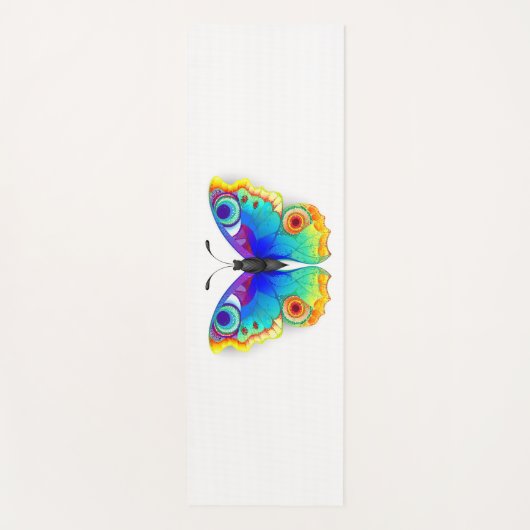 Rainbow Butterfly Peacock Eye Yogamatte (Vorderseite)