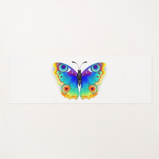Rainbow Butterfly Peacock Eye Yogamatte (Vorderseite (Horizontal))