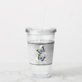 Rainbow Butterfly Personalisiert Acryltrinkbecher (Rückseite)