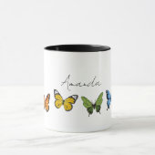 Rainbow Butterfly Personalisiert Kaffee Tasse (Zentrum)