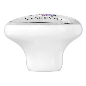 Rainbow Butterfly Personalisiert Keramikknauf (Seitenansicht)