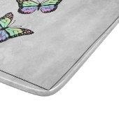 Rainbow Butterfly Personalisiert Schneidebrett (Ecke)