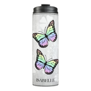 Rainbow Butterfly Personalisiert Thermosbecher