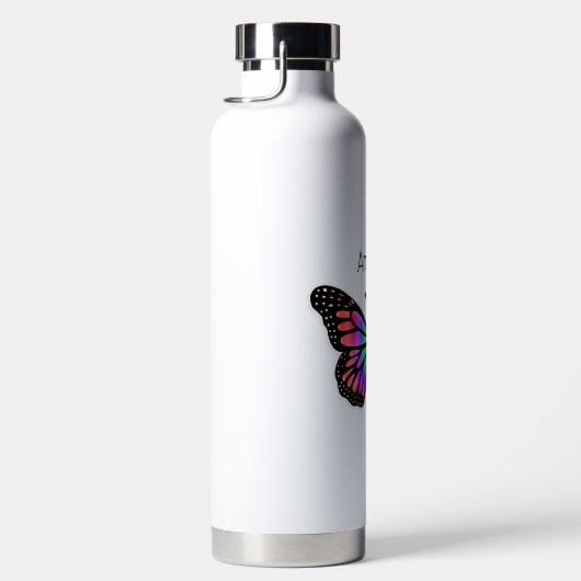 Rainbow Butterfly Personalisiert Trinkflasche (Rechts)