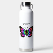 Rainbow Butterfly Personalisiert Trinkflasche (Vorderseite)