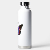 Rainbow Butterfly Personalisiert Trinkflasche (links)