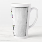 Rainbow Butterfly Personalisierte Latte Tasse (Rechts)