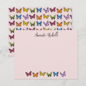 Rainbow Butterfly Personalisierte Mitteilungskarte (Vorne/Hinten)