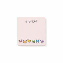 Rainbow Butterfly Personalisierte Post-It-Notes