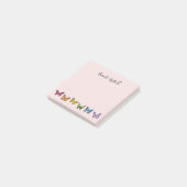 Rainbow Butterfly Personalisierte Post-It-Notes Post-it Klebezettel (angewinkelt)