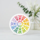 Rainbow Butterfly Pilz Danke Karte (Stehend Vorderseite)