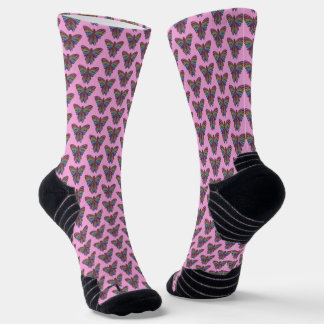 Rainbow Butterfly (pink) - Athletic Socks Socken