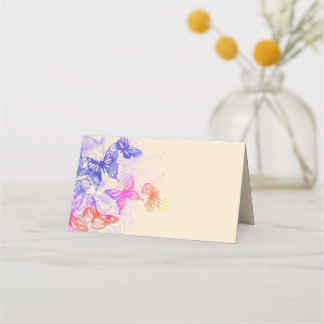 Rainbow Butterfly Placecards Platzkarte