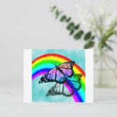 Rainbow Butterfly Postkarte (Stehend Vorderseite)