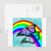 Rainbow Butterfly Postkarte (Vorne/Hinten)