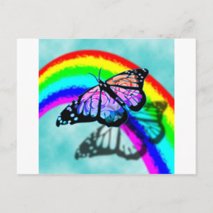 Rainbow Butterfly Postkarte
