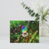 Rainbow Butterfly Postkarte (Stehend Vorderseite)