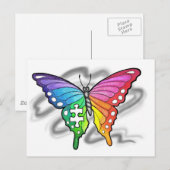 Rainbow Butterfly Postkarte (Vorne/Hinten)