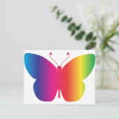 Rainbow Butterfly Postkarte (Stehend Vorderseite)