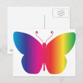 Rainbow Butterfly Postkarte (Vorne/Hinten)