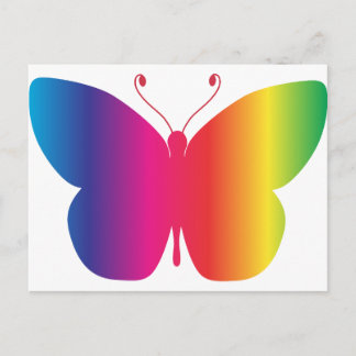 Rainbow Butterfly Postkarte