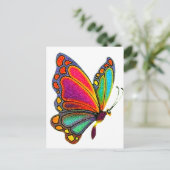 Rainbow Butterfly Postkarte (Stehend Vorderseite)