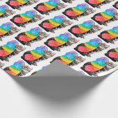 Rainbow Butterfly Princess Kitten Geschenkpapier (Ecke)