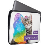 Rainbow Butterfly Princess Kitten Laptopschutzhülle (Vorne Rechts)