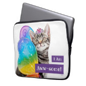 Rainbow Butterfly Princess Kitten Laptopschutzhülle (Vorderseite Links)