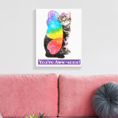 Rainbow Butterfly Princess Kitten Leinwanddruck (Insitu (Wohnzimmer))