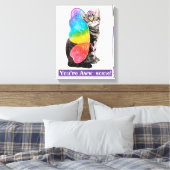 Rainbow Butterfly Princess Kitten Leinwanddruck (Insitu (Schlafzimmer))