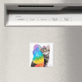 Rainbow Butterfly Princess Kitten Magnet (In Situ (Geschirrspüler))