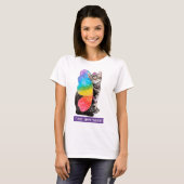Rainbow Butterfly Princess Kitten T-Shirt (Vorne ganz)