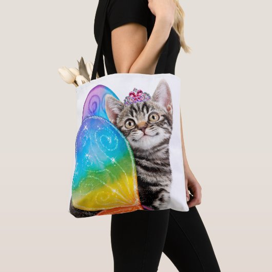 Rainbow Butterfly Princess Kitten Tasche (Von Nahem)