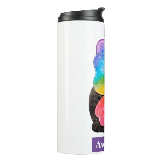 Rainbow Butterfly Princess Kitten Thermosbecher (Nach links gedreht)