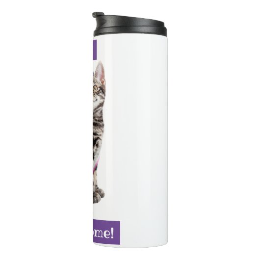 Rainbow Butterfly Princess Kitten Thermosbecher (Nach rechts gedreht)