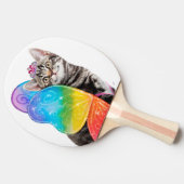 Rainbow Butterfly Princess Kitten Tischtennis Schläger (Seitenansicht)