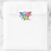Rainbow Butterfly Quadratischer Aufkleber (Tasche)