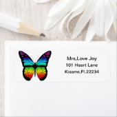 Rainbow Butterfly Rturn Address Lables (Insitu)