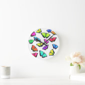 Rainbow Butterfly Runde Wanduhr (Zuhause)