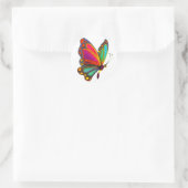 Rainbow Butterfly Runder Aufkleber (Tasche)