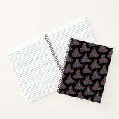 Rainbow Butterfly (schwarz) - Notebook Notizblock (Innenseite)